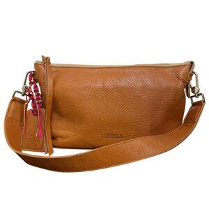 Consuela Brown Leather Shoulder Bag